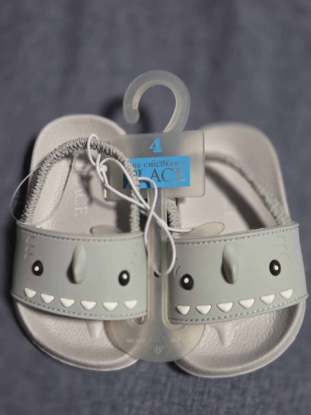 The Children's Place Gray Shark Toddler Slide Sandals